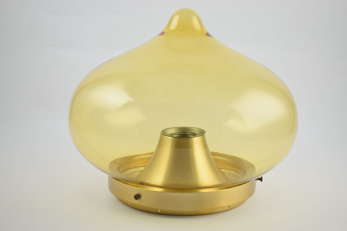 Lámpara de techo Dijkstra de color amarillo ocre de los años setenta, la druppel o drop