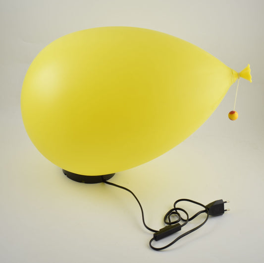 Lámpara de mesa globo amarillo XXL