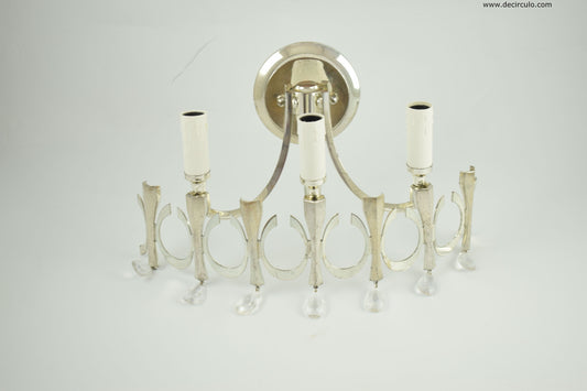 Gaetano Sciolari Mid Century Moderne schanswandverlichting, modernistische wandlamp in Hollywood-stijl