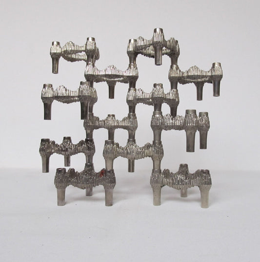 12 kandelaars Quist Nagel, West-Duitsland, typische kandelaar uit de jaren 60 en 70