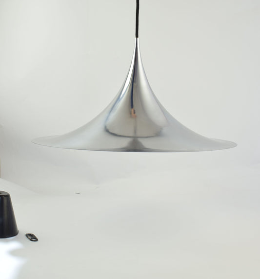 Fog Morup zilveren hanglamp SEMI, Claus Bonderup en Torsten Thorup, Fog Morup