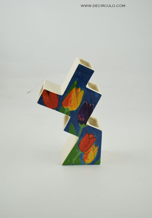 Bloemen- of Tulpenvaas Schoonhoven design keramische vaas Janine Lokhorst