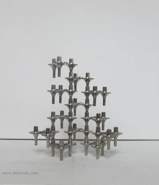 12 BMF orion kandelaars, design vintage stapelbare kandelaars