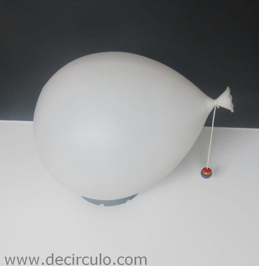 Lámpara Balloon diseñada por Yves Christin para sobremesa o aplique/techo Bilumen, Italia 1975 difusor de plástico soplado y base de ABS negro
