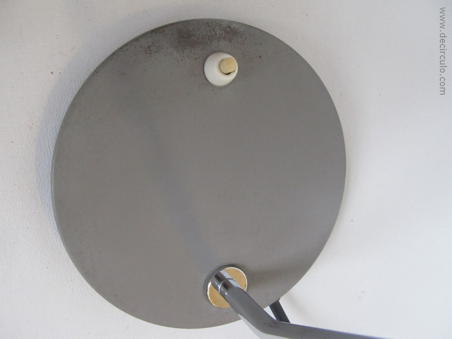 RESERVADO PARA UNA lámpara de mesa industrial gris holandesa Louis Kalff PHILIPS de los años 50