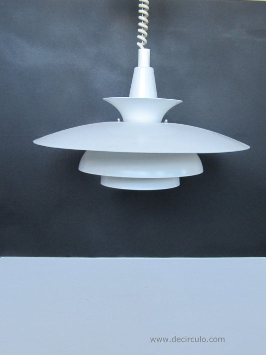 Lámpara de diseño danesa Abo Randers, gran luz de diseño escandinavo en blanco