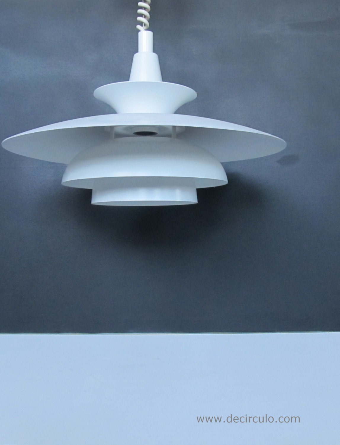Abo Randers Deense designlamp, groot Scandinavisch wit designlampje