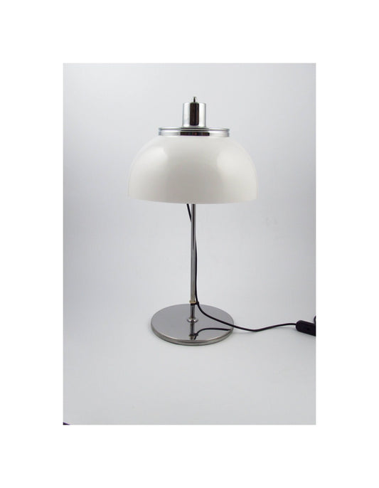 Lámpara de mesa Guzzini 'Mushroom' de los años 70 modelo 2240 en blanco