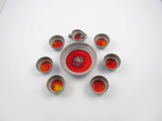 Set de snacks de cerámica, snackset de cerámica de 8 piezas