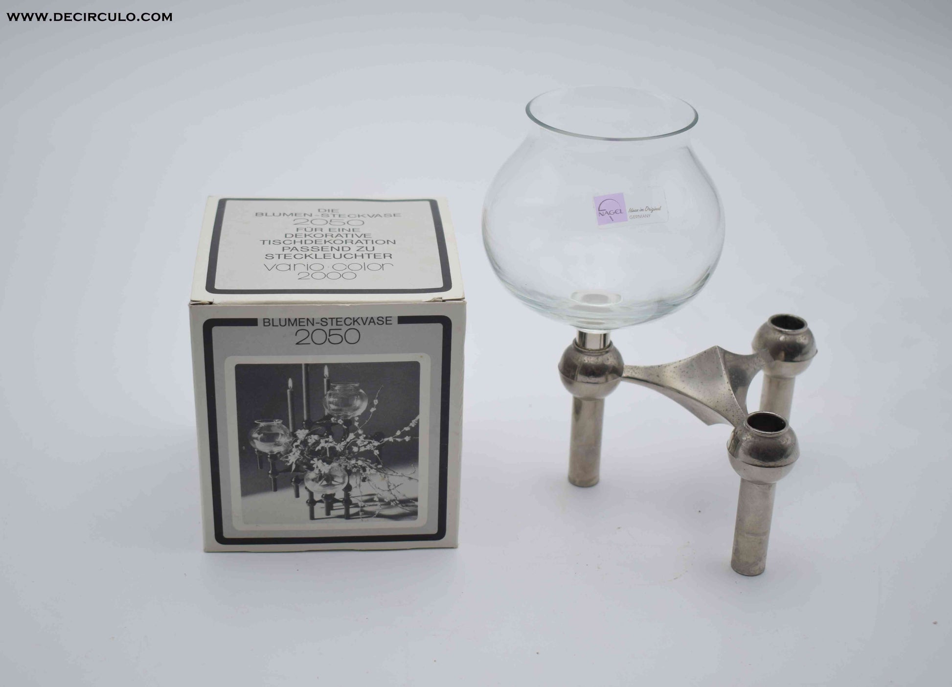 nagel candle holders, nagel bmf vase, steck vase 2050, nagel bmf items, real vintage item, collectors item, stoffi nagel bmf, flower vase decor, gift candle flower, space age 1960s, chanel lauren armani, Dior Mendini versace, alessi mccartney