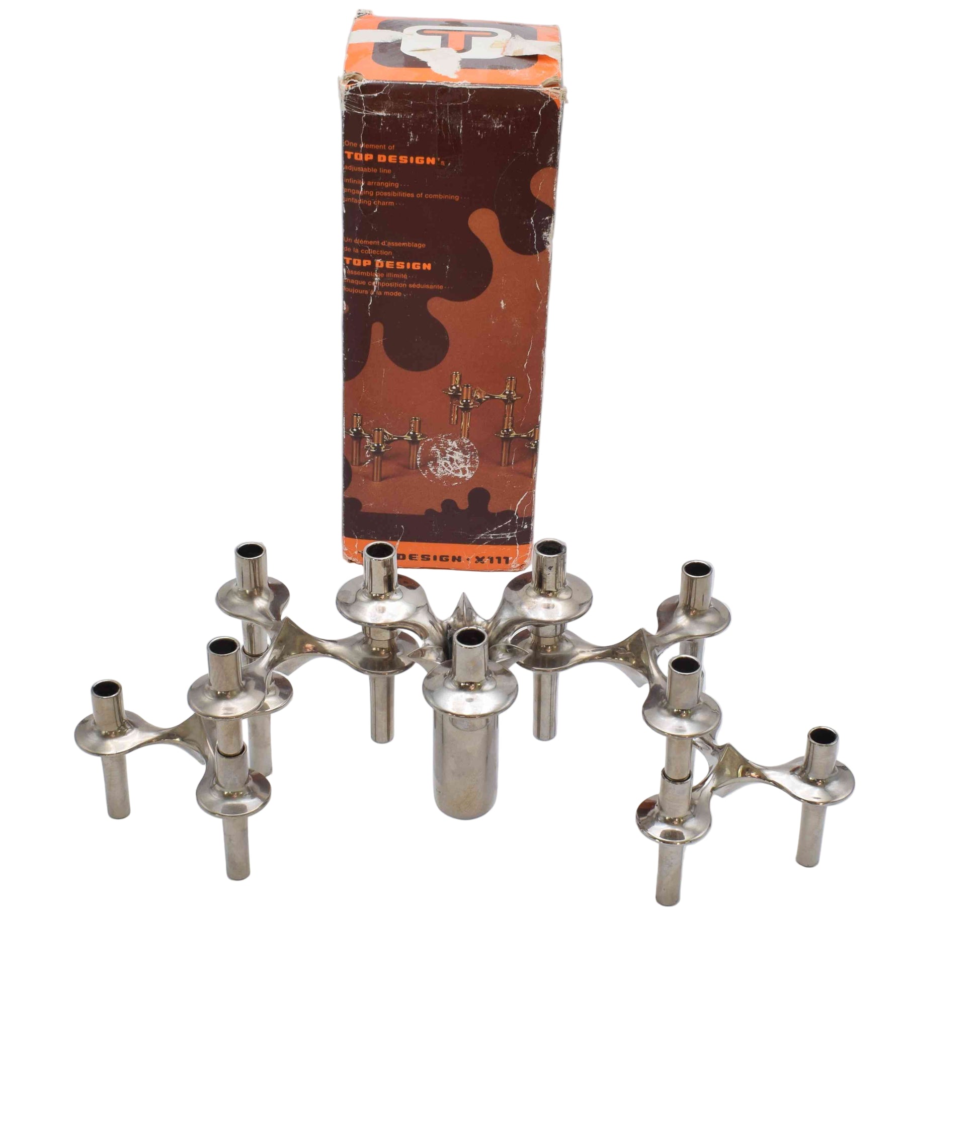 candle holders, nagel, eames era, candles, candle sticks, space age, mid century, midcentury modern, BMF, mad men, chrome home decor, MICHAEL ARAM, AERIN lauder