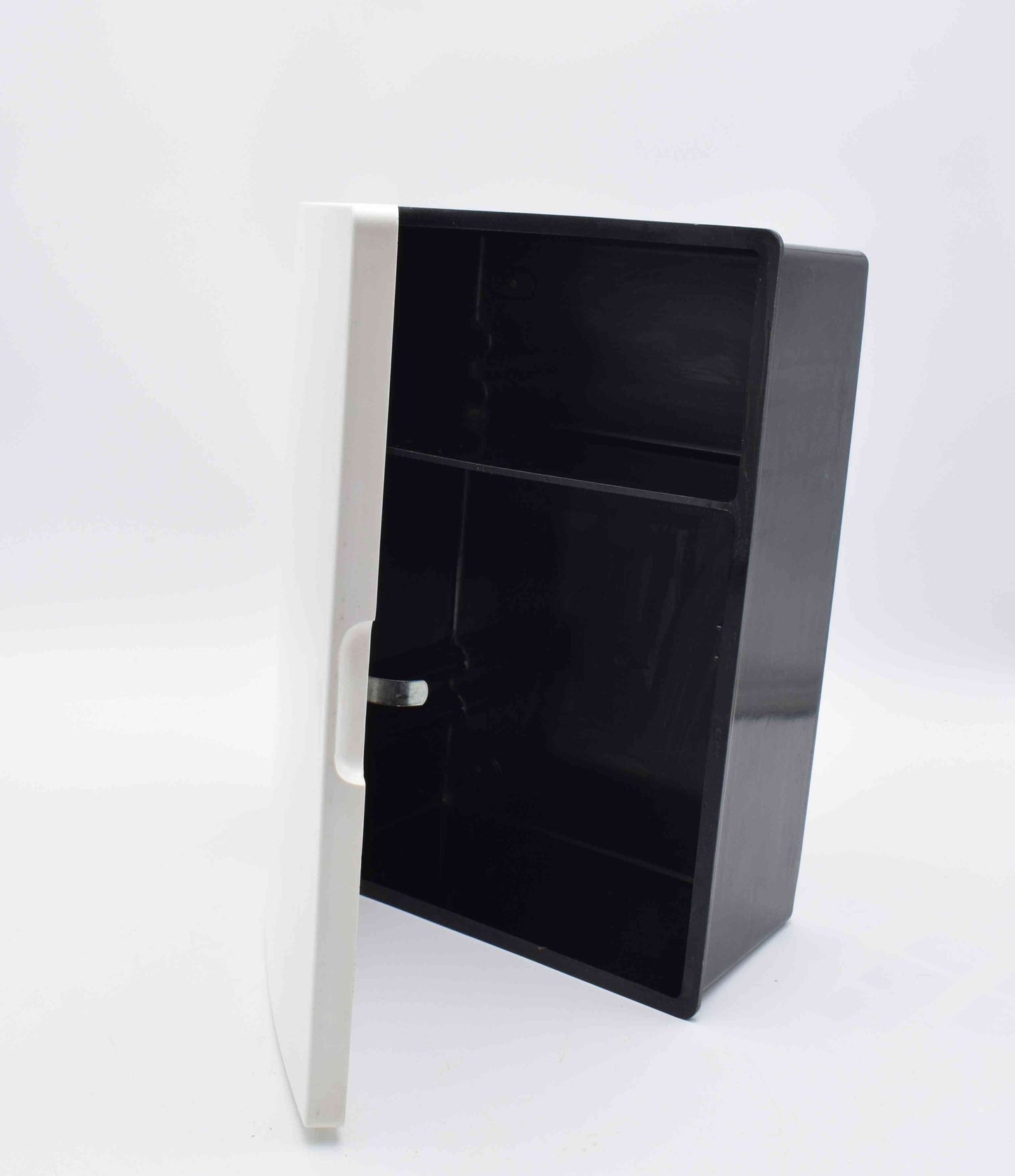 medicine cabinet, wall cabinet, bathroom vanities, mid century modern, black white cabinet, bakelite cupboard, bakelite, cupboard, castiglioni, louis kalff, gispen, rock and roll, elvis presley