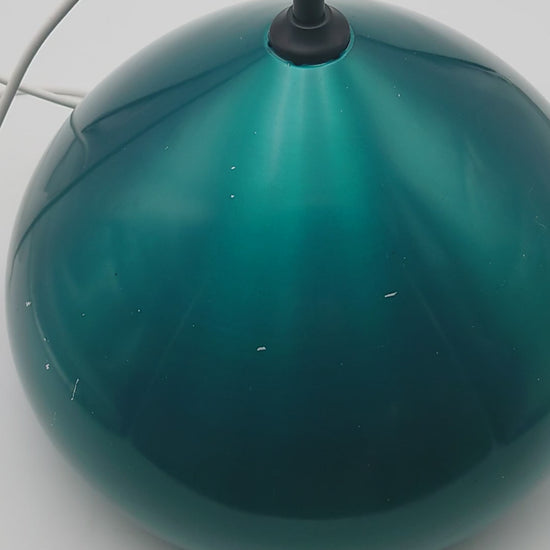 fog morup, scandinavian design, celing light, kitchen light, turquoise, pendant lamp, poulsen light, danish lamp, mid century modern, denmark sweden, home decor lamp, blue shining lamp, livingroom light