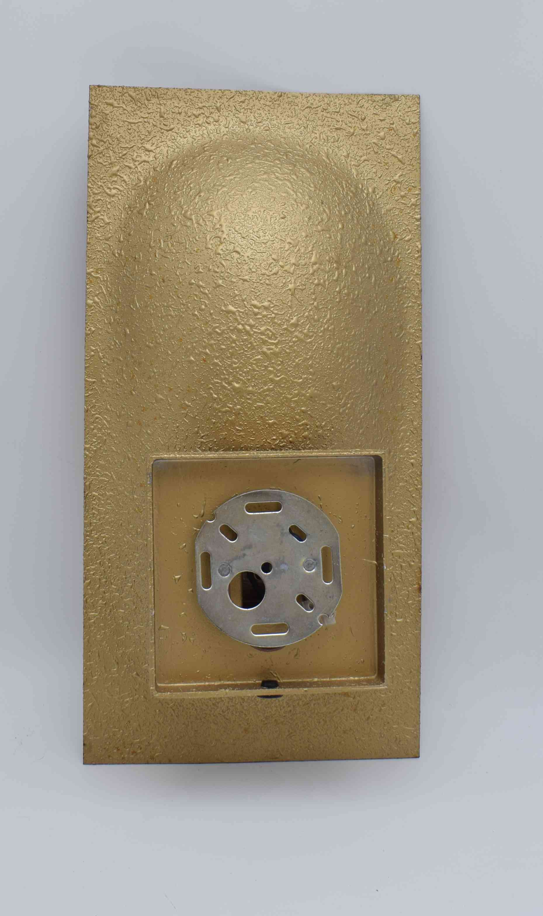 bertrand balas, Le Corbusier, raak wall lamp, raak model c-1550, golden wall lamp, brass sconce, brutalist lamp, sottsass colombo, hammerborg jacobsen, hall bedroom lamp, mid century modern, 1960 lamp, dutch danish design
