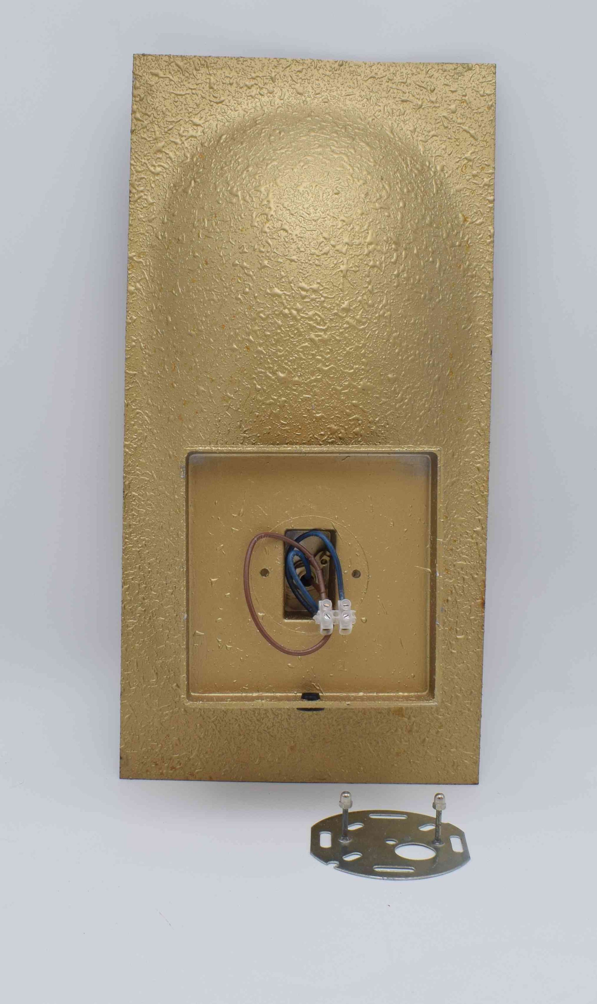 bertrand balas, Le Corbusier, raak wall lamp, raak model c-1550, golden wall lamp, brass sconce, brutalist lamp, sottsass colombo, hammerborg jacobsen, hall bedroom lamp, mid century modern, 1960 lamp, dutch danish design