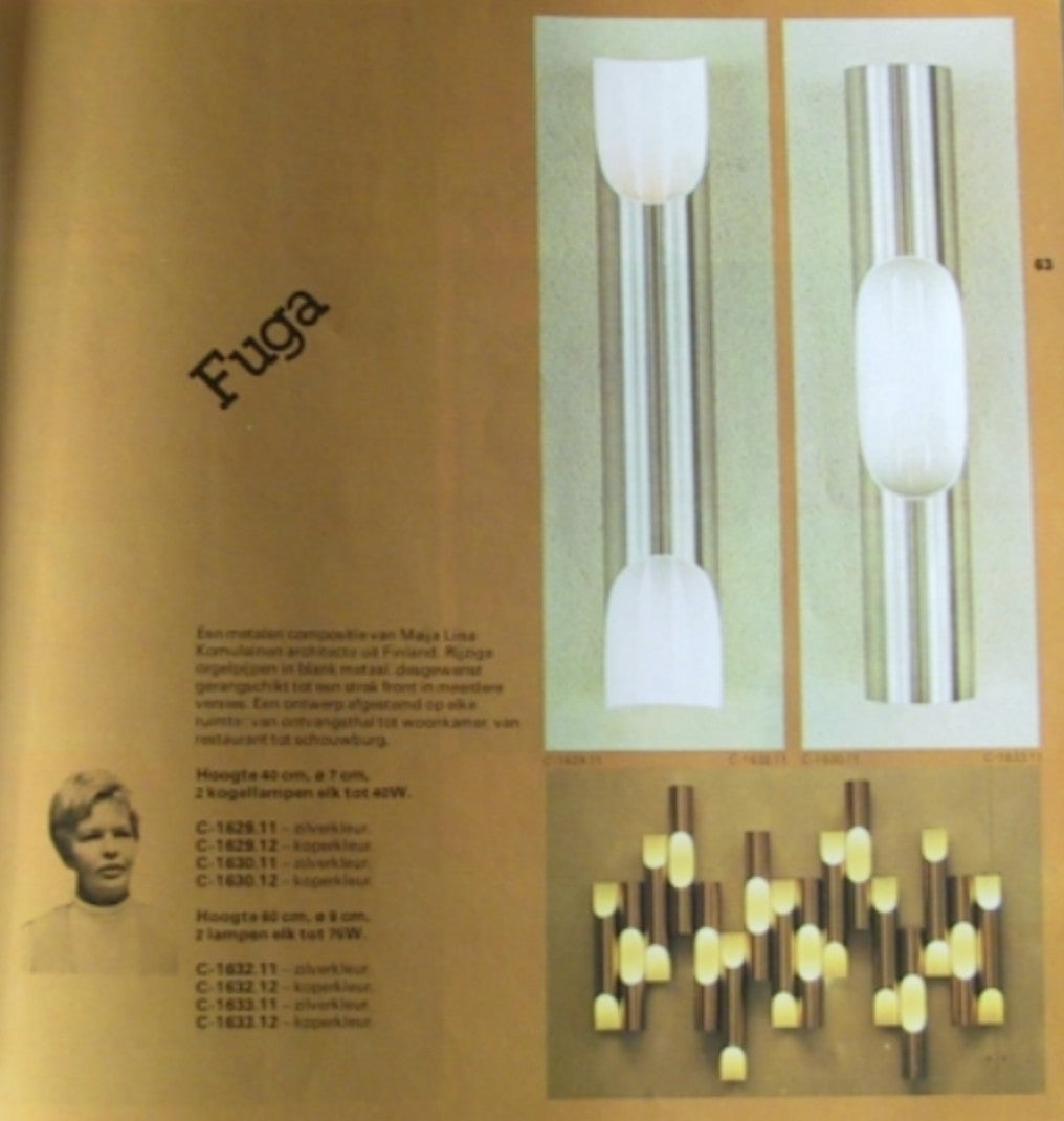 RAAK Amsterdam Fuga Organ Sconces  by Maija Lisa Koumalainen , design wallight from raak light architects