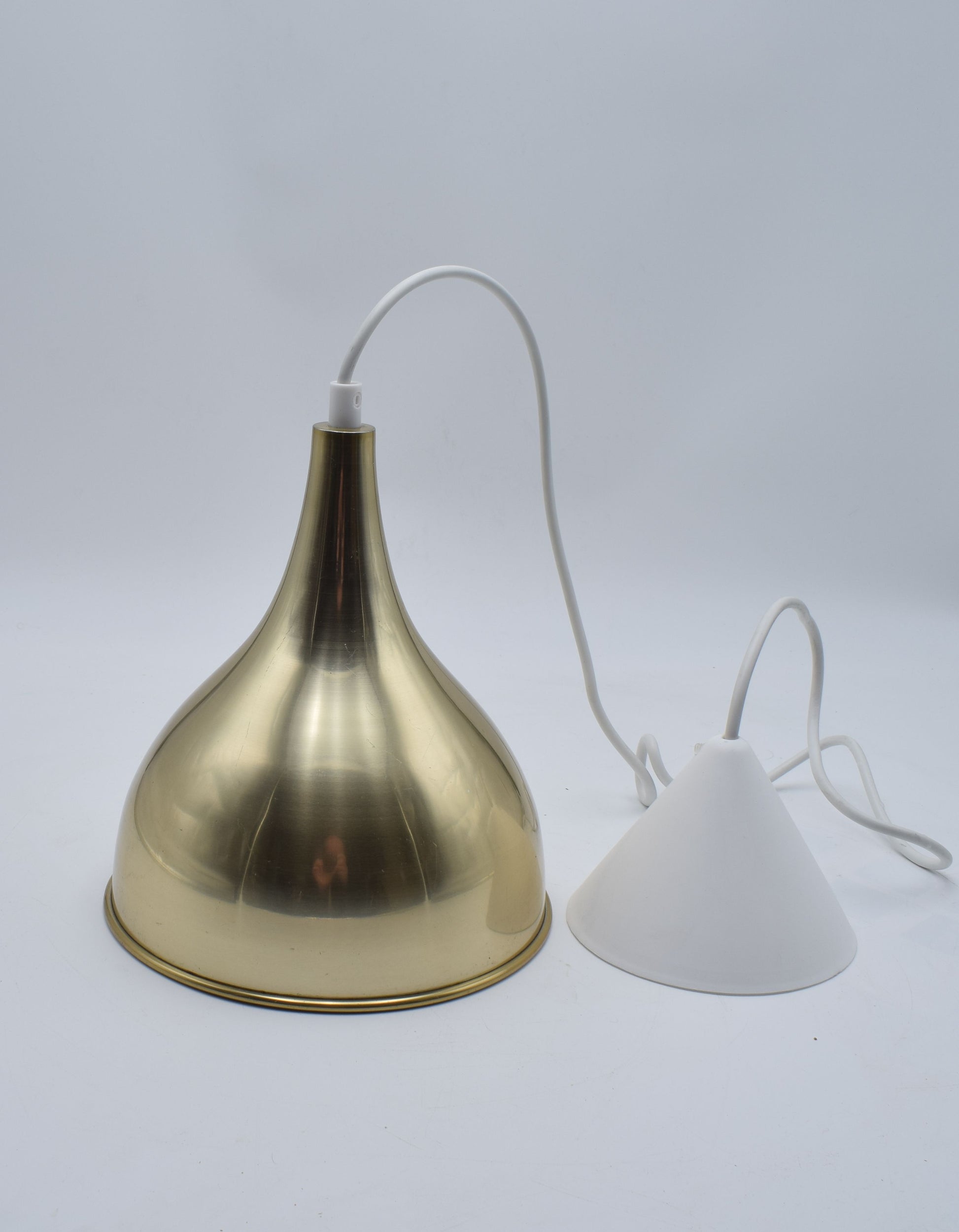 fog morup, pendant light, poulsen, ceiling light, walking closet, mid century, danish, messing lamp, brass lamp, hallway lamp, corridor lamp, silhuet fog morup, kitchen lamp