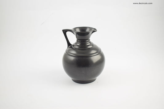 Jarrón de cerámica Mosa Maastricht, jarrón negro o lata de la empresa cerámica holandesa Mosa