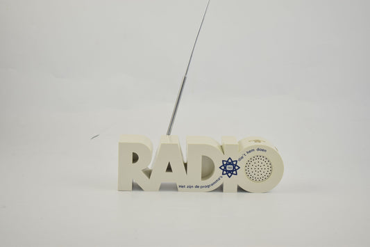 Radio radio Model in de vorm van het woord radio AM-frequentie werkt FM-frequentie NIET