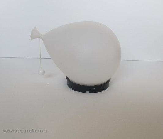 Tafel- of wandballonlamp ontworpen door Yves Christin, kleinste versie wit