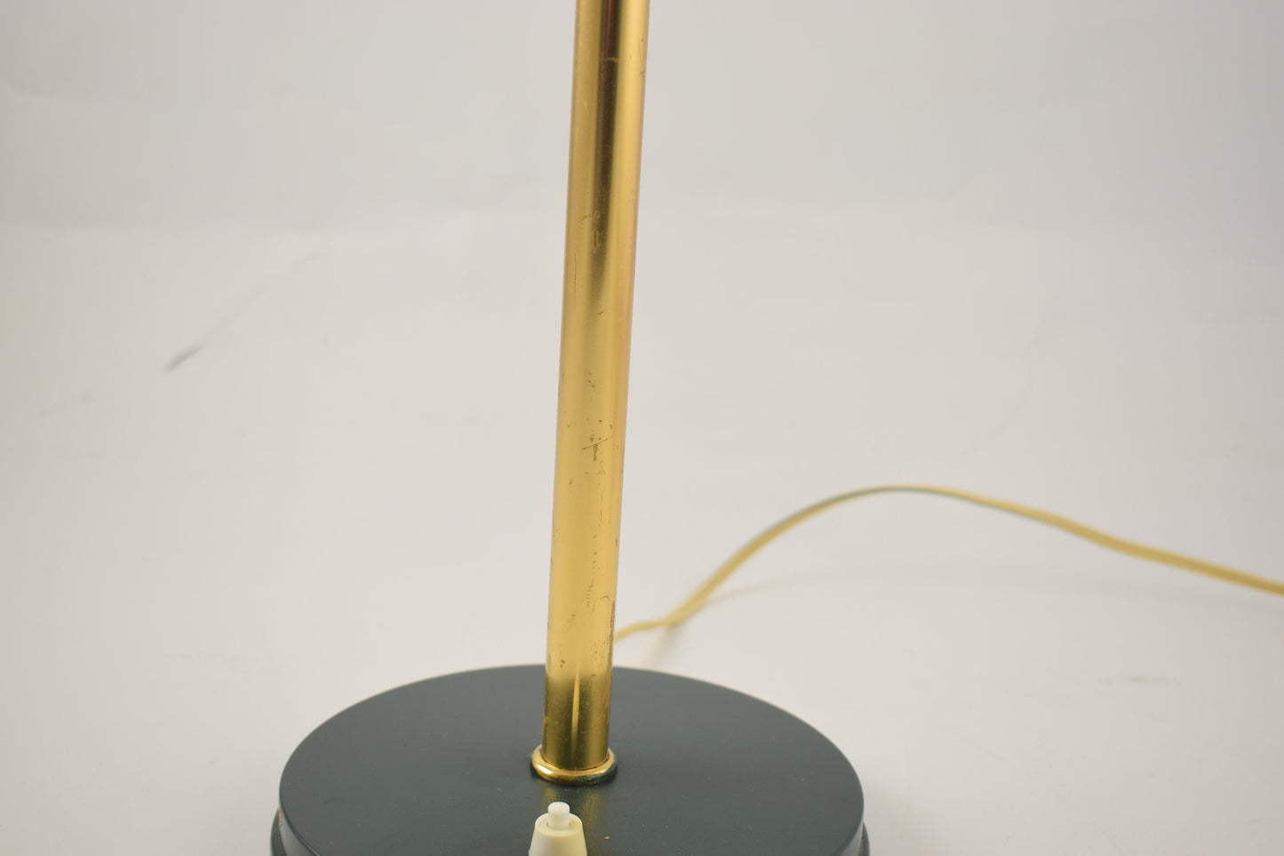 Philips moderne Kallf Timor tafellamp uit het midden van de eeuw, geweldig design donkergroene olijfkleurige bureaulamp