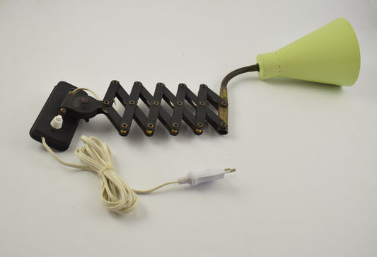 Scissors wall light. vintage yellow scissors wall lamp from the 60s attributed to dutch firm hala